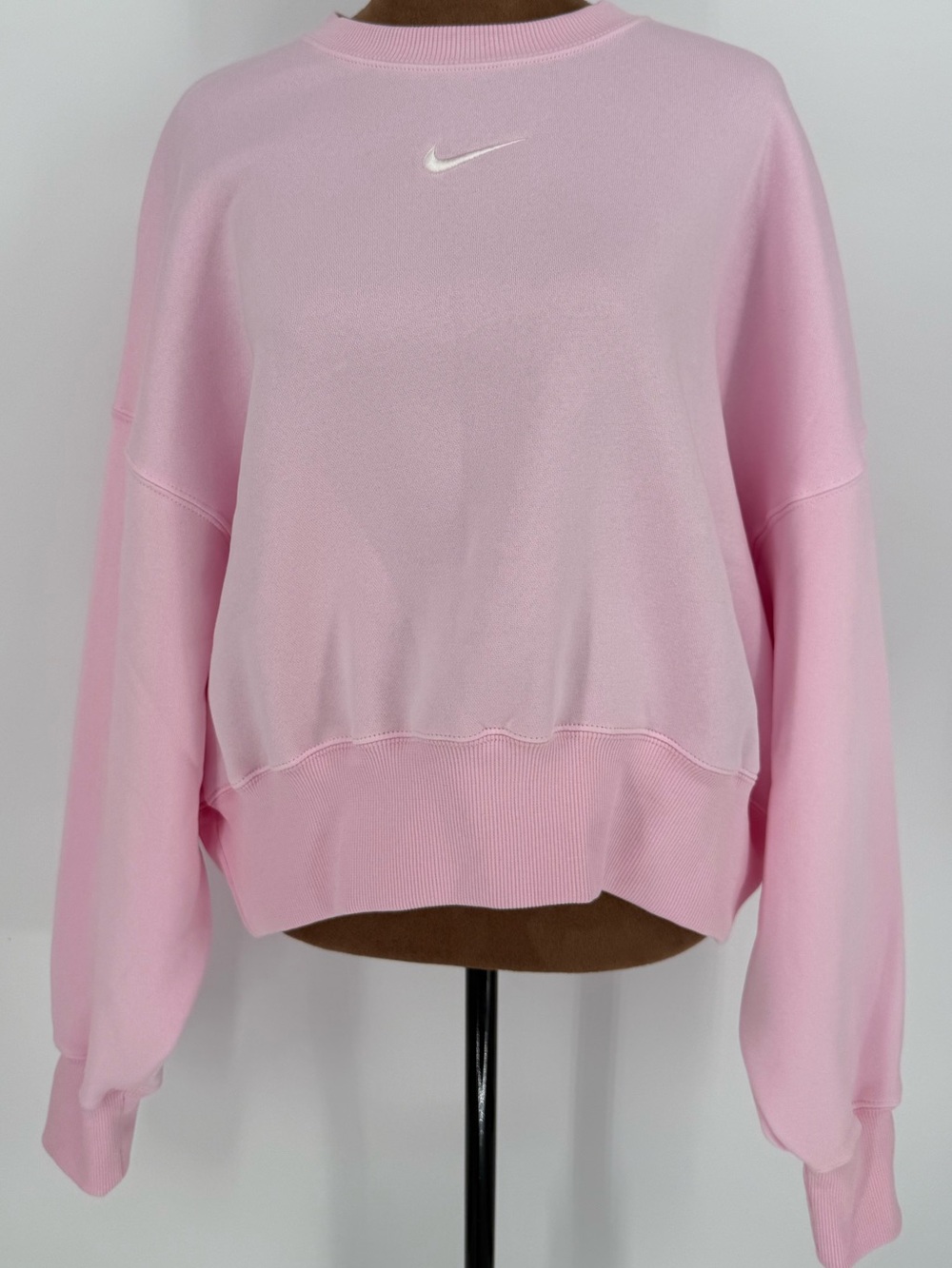 Nike Phoenix Fleece Pink Oversized Crewneck Sweatshirt size s